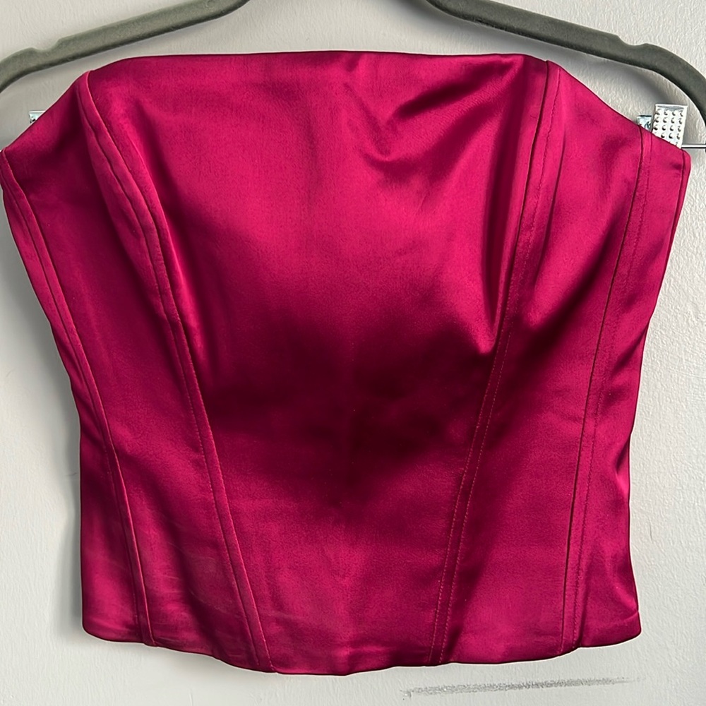 NWT Aritzia castle satin bustier size S